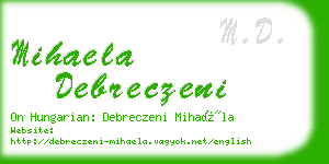 mihaela debreczeni business card